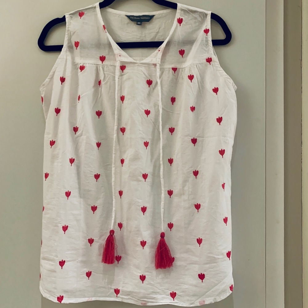 The Royal Standard White & Pink Tulip Top
